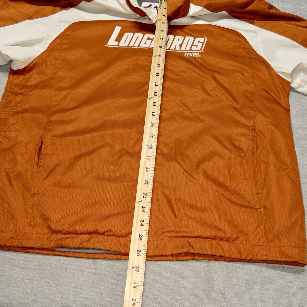 Majestic Texas Longhorns Fleece Lined All Weather Full Zip Jacket Mens Large - Picture 8 of 9